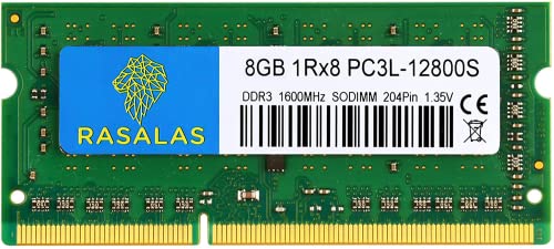 8GB 1Rx8 PC3L-12800S DDR3L 1600MHz DDR3 RAM SODIMM 1,35V CL11 204